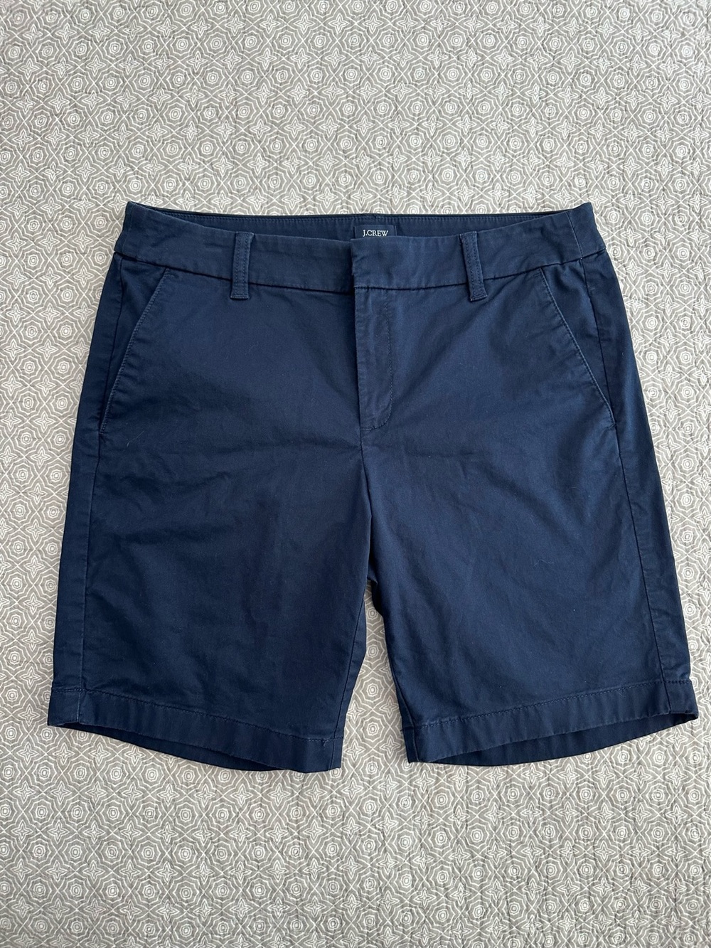 J. CREW Navy Women's Chino Shorts Longer Inseam Size 6